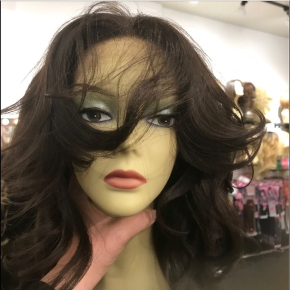 Wig Fullace handstitch Handtied human hair blende main image 5